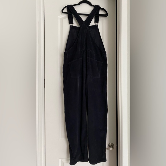 Free People Denim - Free People Ziggy Cord Overalls Black LG